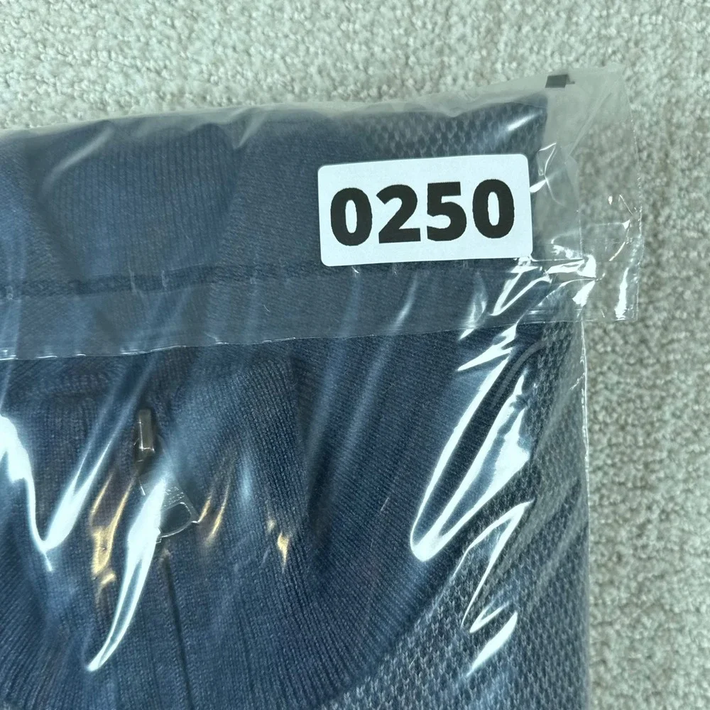 Banana Republic Mens Large Blue Gray 100% Merino Wool Full Zip Sweater - Picture 6 of 6